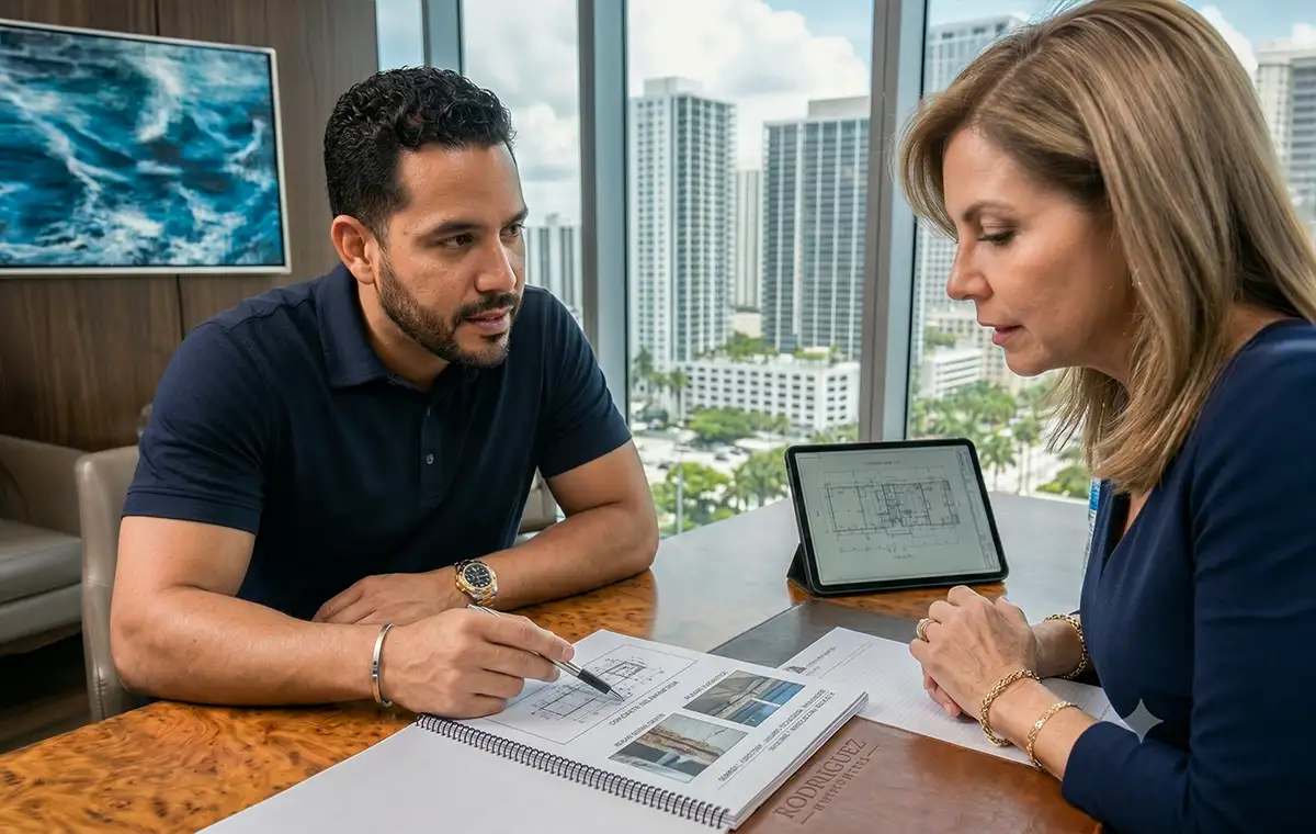 Reviewing a draft recertification report with a client