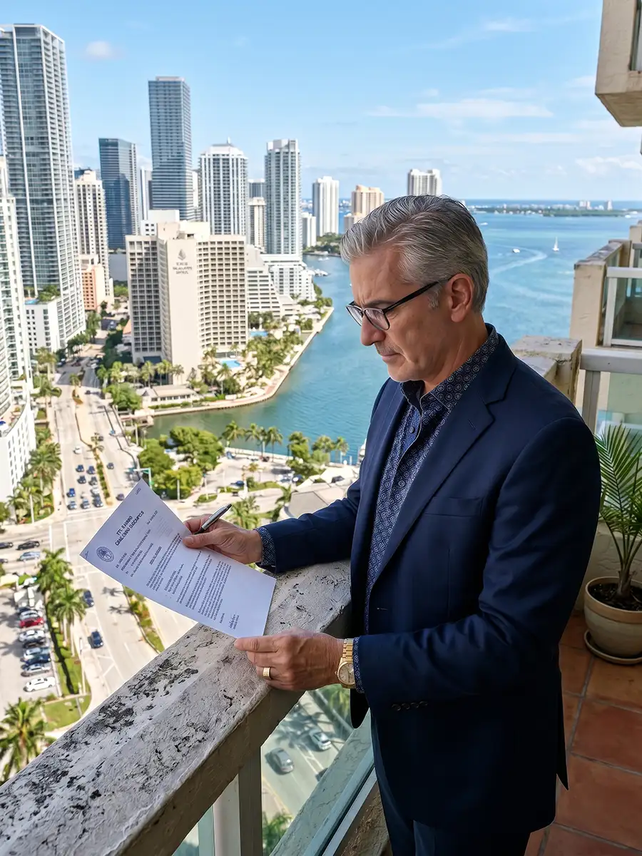 A building owner reviewing a recertification notice