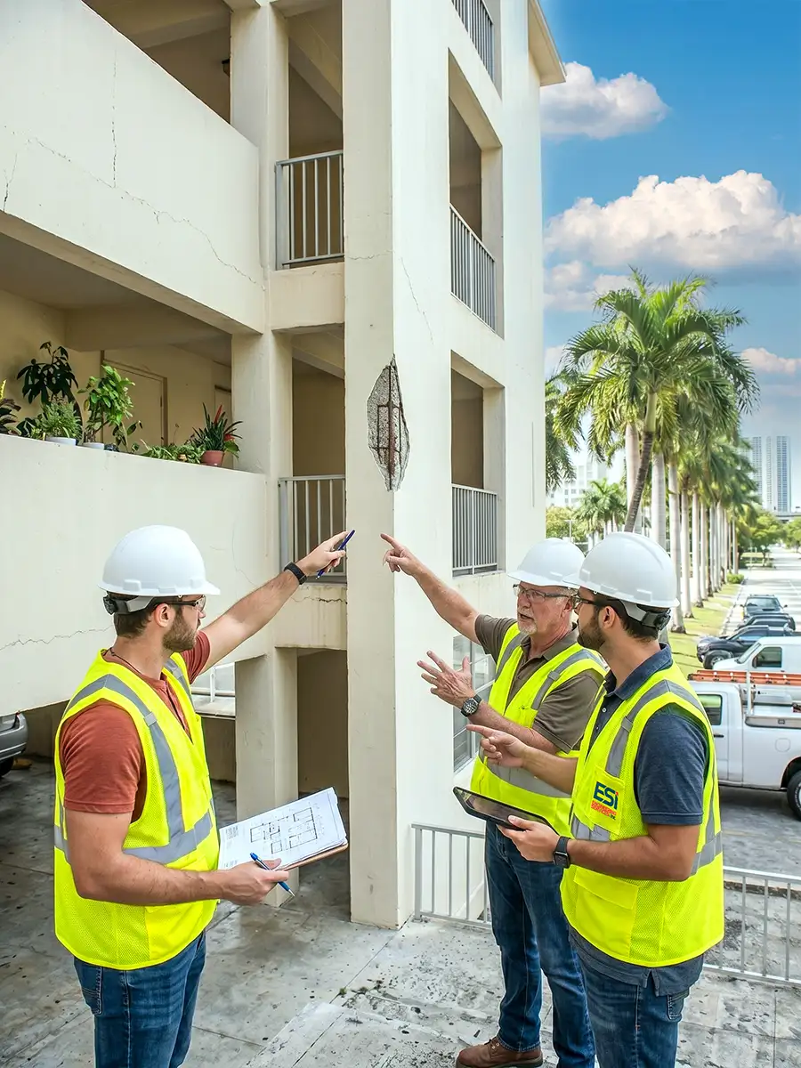 An aging South Florida condominium building